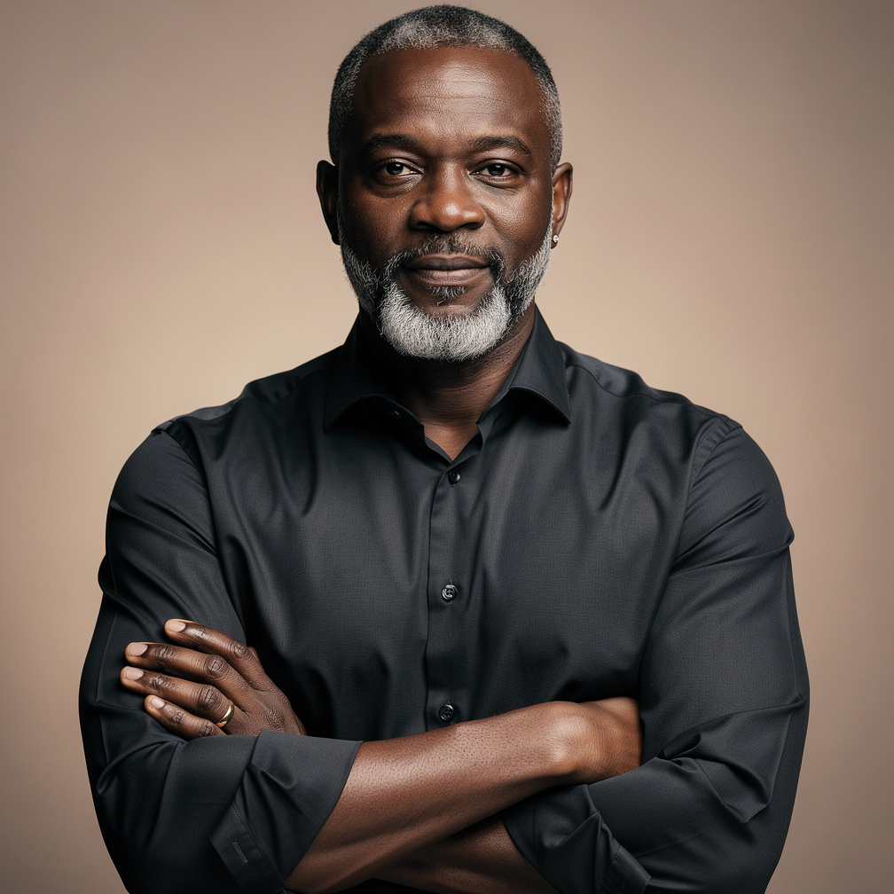 Studio portrait of a Black man production director